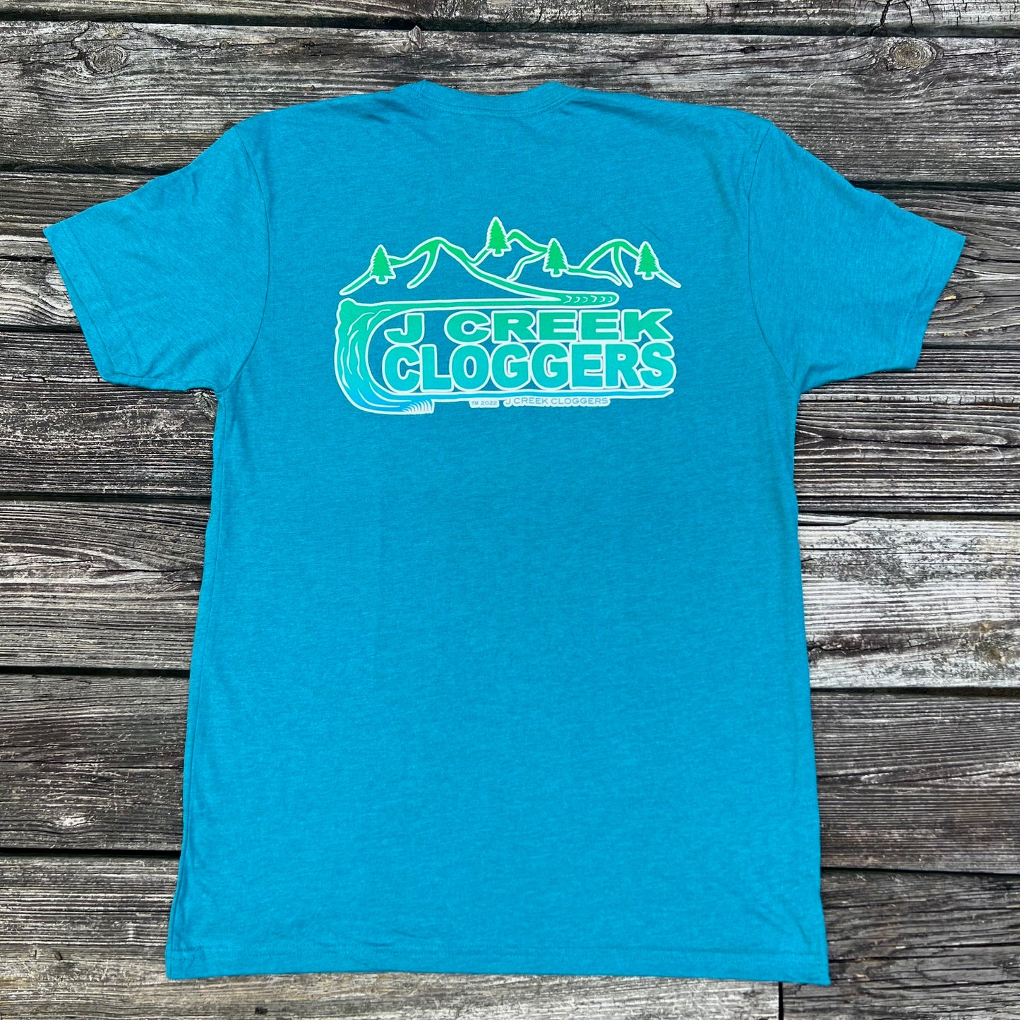 J Creek Cloggers Teal Short Sleeve Shirt
