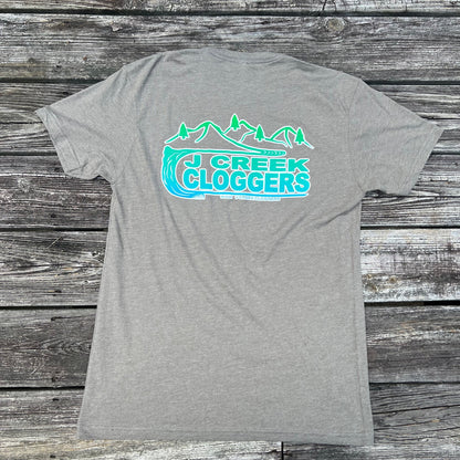 J Creek Cloggers Gray Short Sleeve Shirt
