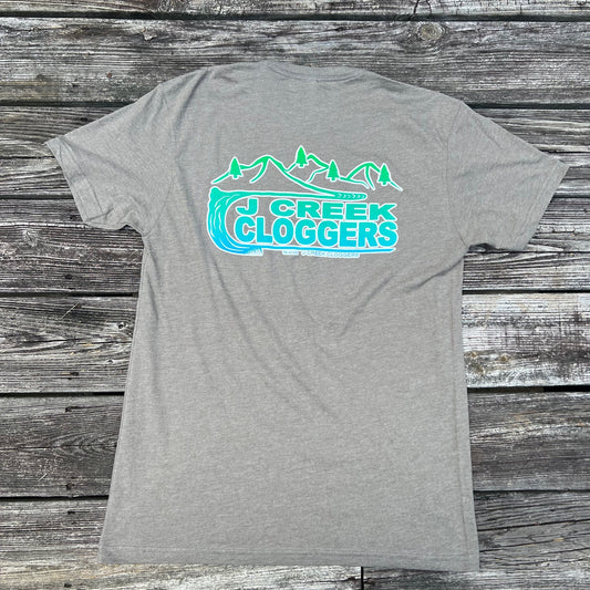 J Creek Cloggers Gray Short Sleeve Shirt