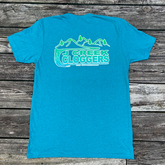 J Creek Cloggers Teal Short Sleeve Shirt