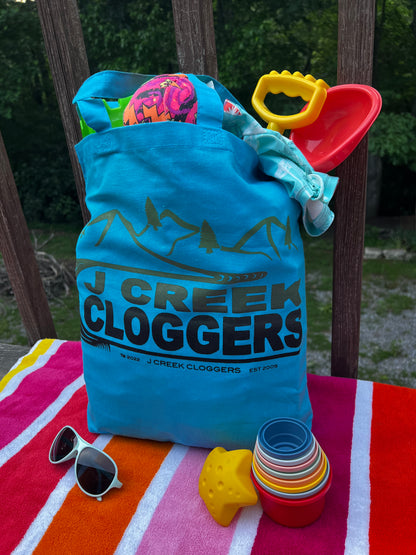 Turquoise J Creek Cloggers Tote Bag