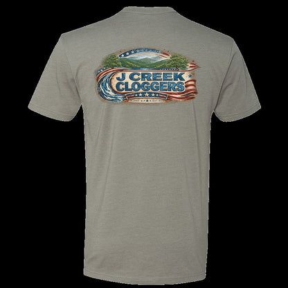 Gray Americana J Creek Cloggers T-shirt